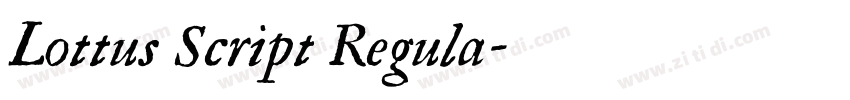 Lottus Script Regula字体转换